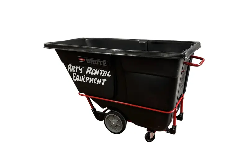 1-Yard Push-Around Trash Cart – Heavy-Duty Polyethylene Waste Container 1