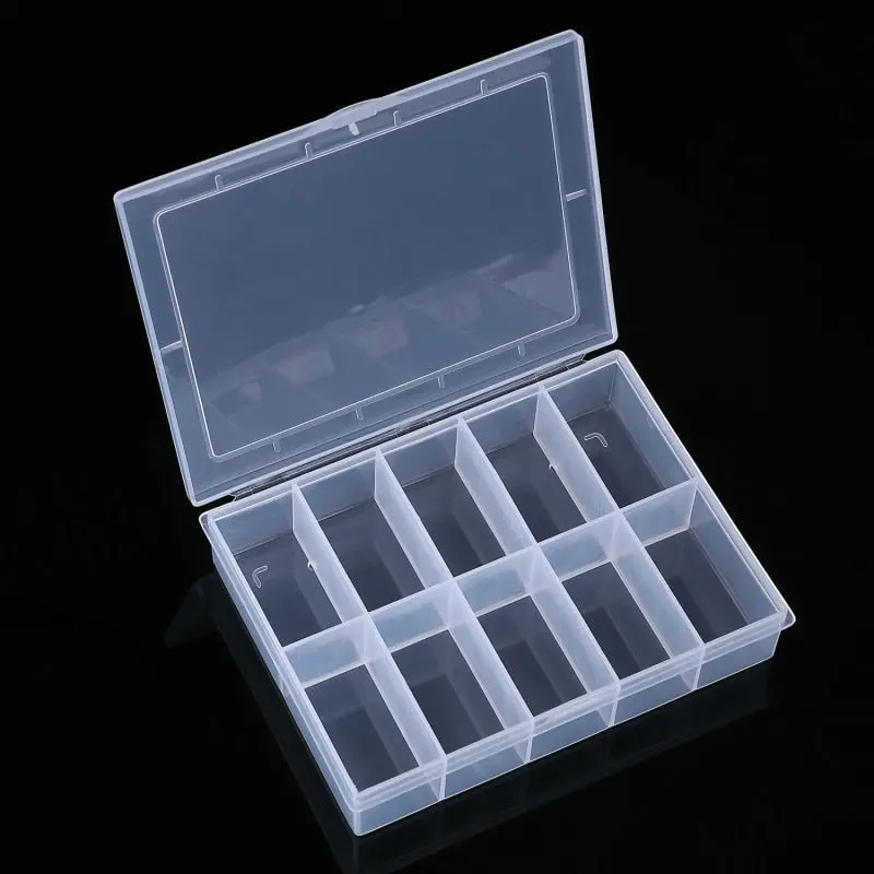 10-Slot Rhinestone & Bead Display Storage Box 1