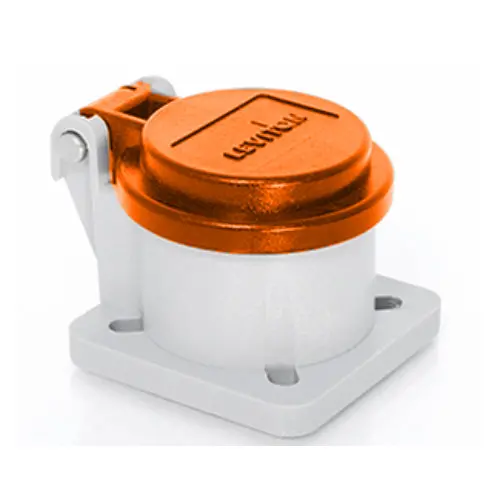 16-Series Panel-Mount Receptacle Enclosure With Auto-Closing Lid 6