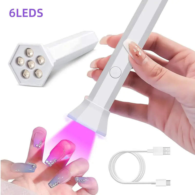18W Portable Usb-Powered Uv Led Nail Lamp – Compact Handheld Design 1