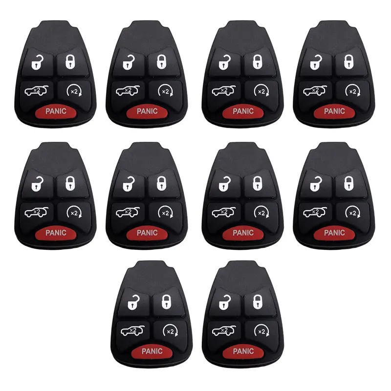 2007 Jeep Commander & Grand Cherokee Remote Rubber Keypad – 5-Button Replacement Pads (10-Pack) 1