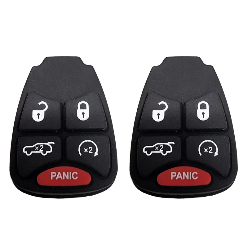 2007 Jeep Commander & Grand Cherokee Remote Rubber Keypad – 5-Button Replacement Pads (2-Pack) 1