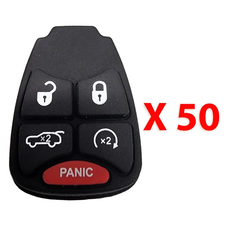 2007 Jeep Commander & Grand Cherokee Remote Rubber Keypad – 5-Button Replacement Pads (50-Pack) 1