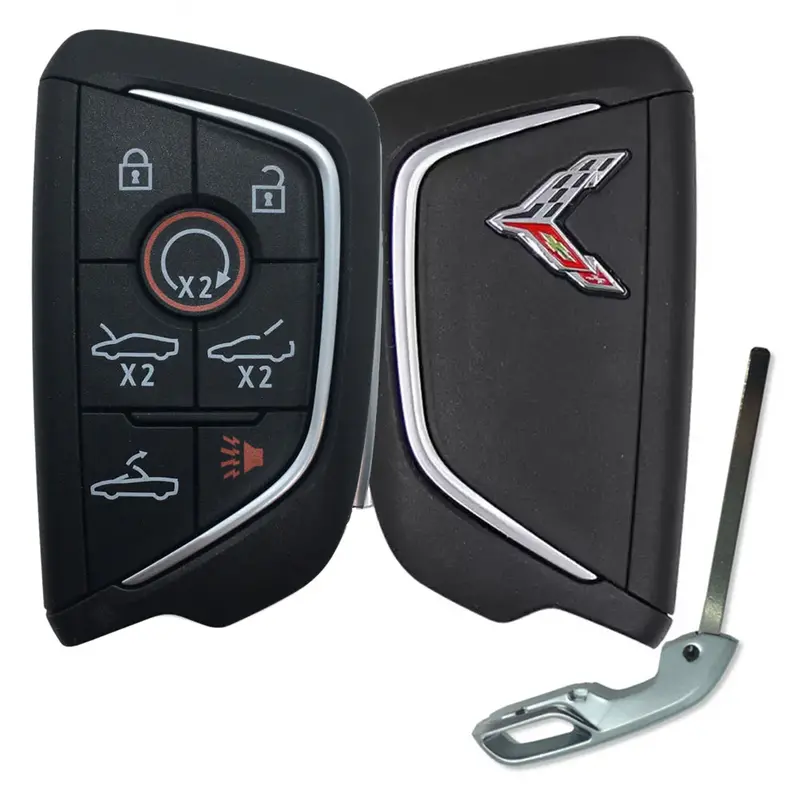 2020–2024 Chevrolet Corvette C8 Chrome Logo Smart Key Fob (7-Button, Fcc Id: Yg0G20Tb1, Part #13538852) 1