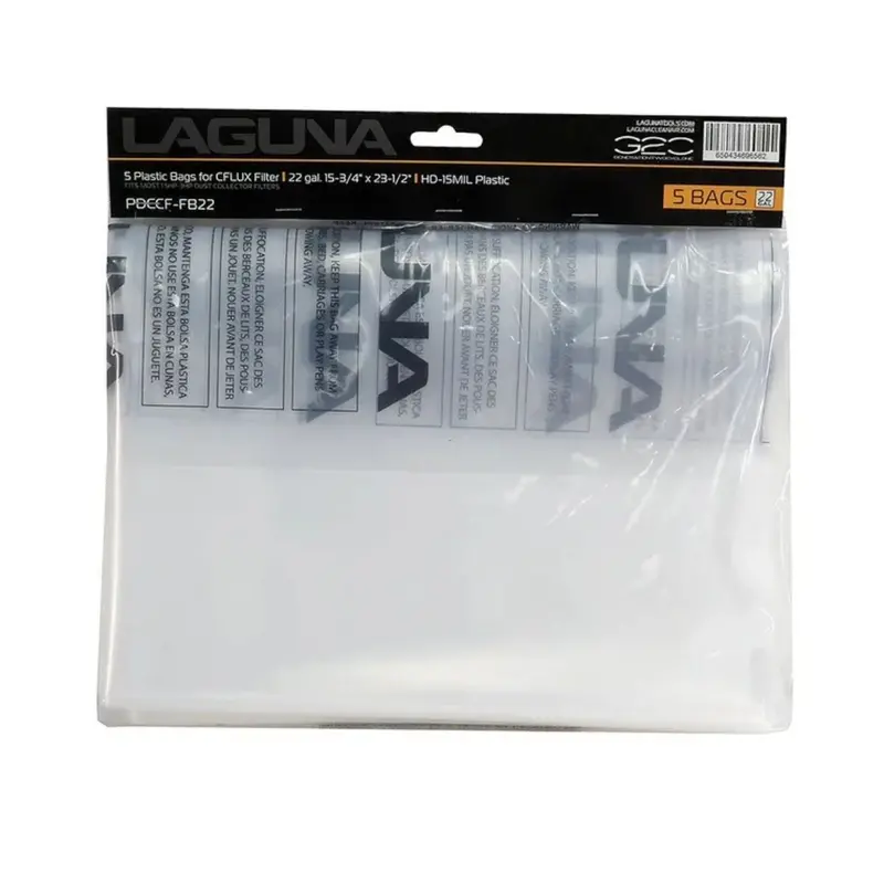 22-Gallon Replacement Dust Bags – 5-Pack For Laguna C-Flux Collector 1