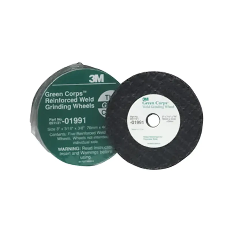 3M Green Corps Reinforced Weld Grinding Wheel – 5-Pack, Heavy-Duty Use 1