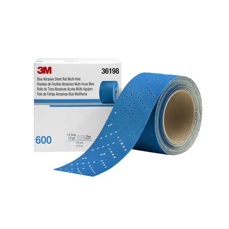 3M Hookit Blue Multi-Hole Abrasive Roll – 2.75" X 13 Yards 1