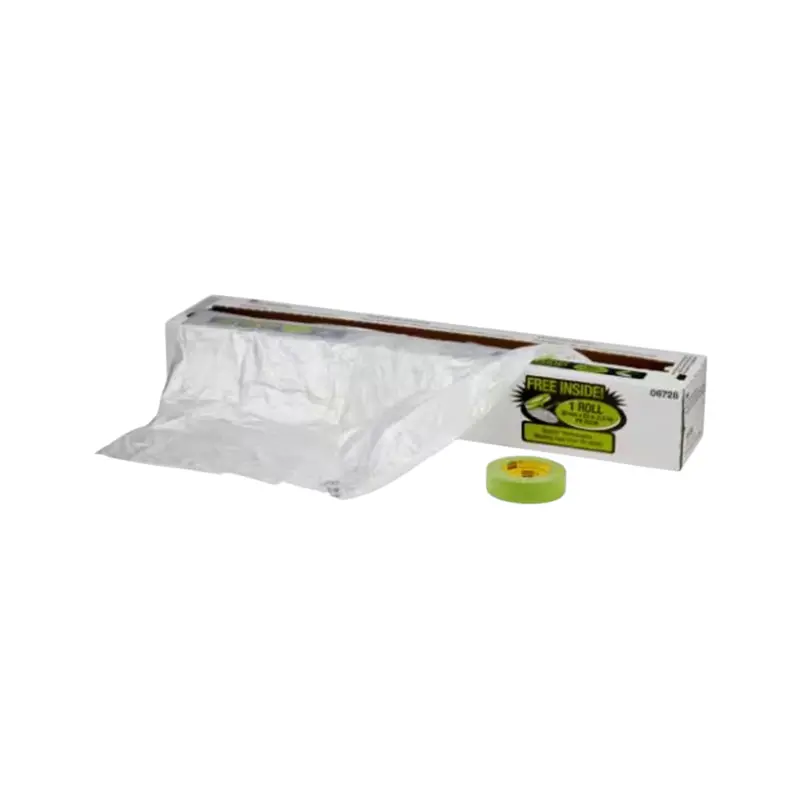 3M Premium Plastic Sheeting With 233+ Masking Tape (36 Mm) – 16 Ft X 350 Ft 1