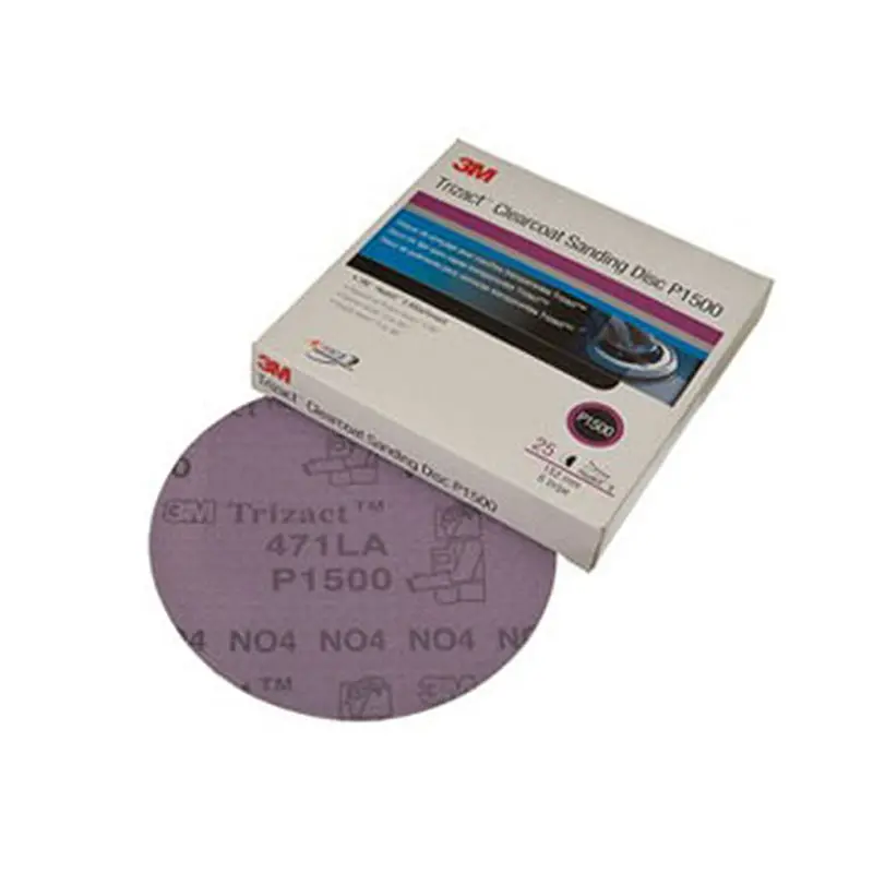 3M Trizact Hookit Clear Coat Sanding Discs – P1500, 25-Pack 1