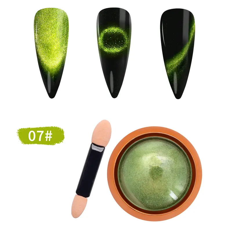 9D Cat Eye Nail Chrome – Shade #7 Luxe Metallic Sheen 1