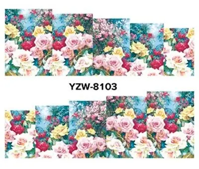 A103 Floral Vine Nail Decal Sheet 1