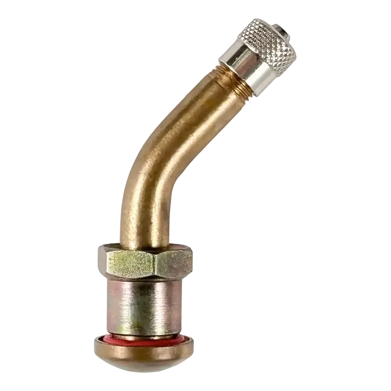 Aa 45-Degree Brass Clamp-In Valve For Trucks & Buses – 1" X 1.1", Right-Hand 9.7Mm Thread 1