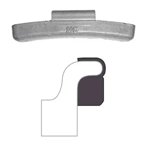 Aa "Mcn" Coated Clip-On Wheel Weight – Lead, 25 Per Box 1