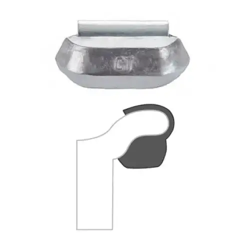 Aa Uncoated "Ct" Clip-On Wheel Weight – Lead Alloy 1