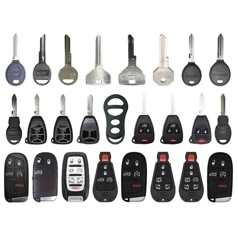 Aks Keys Aftermarket Key Fob Starter Pack – 25 Chrysler Remotes, Shells, Blanks & Transponder Keys 1