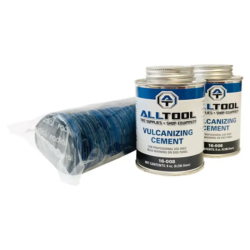 All Tool 100-Piece Medium Round Radial Patch Kit – Includes Two 8-Ounce Tubes Of Vulcanizing Cement 1