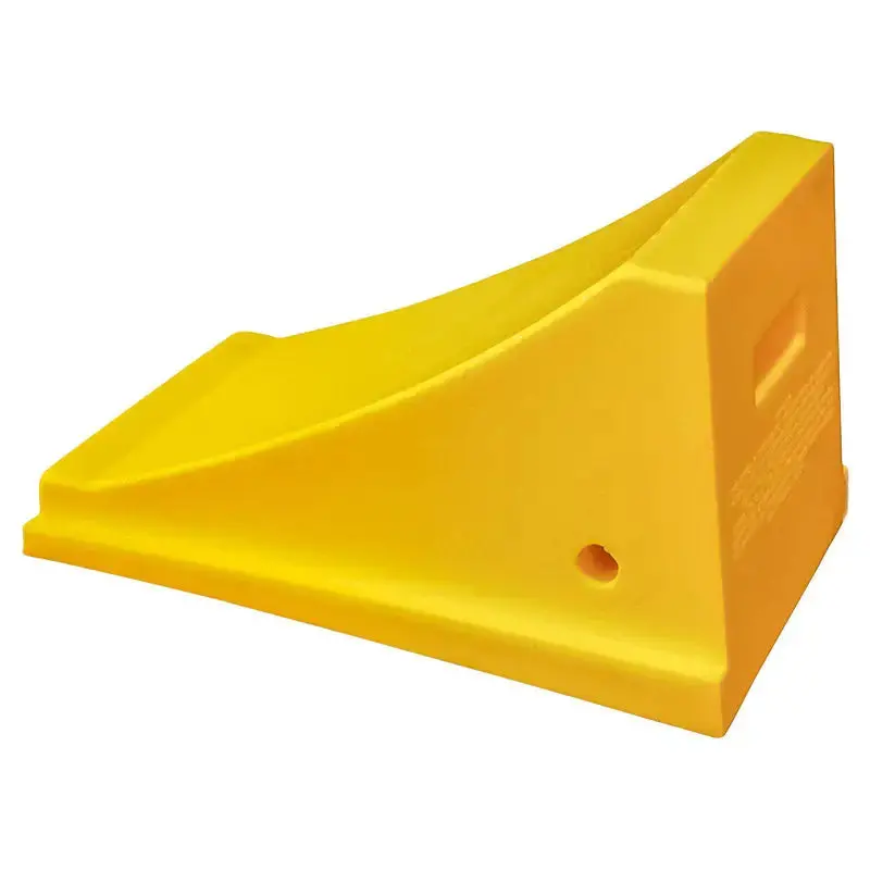 Ame Yellow Urethane Wheel Chock – Adjustable For 35" To 70" Wheels 1