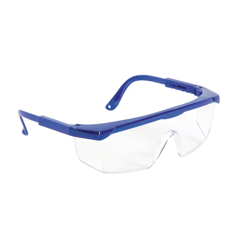Ansi Z87.1-Compliant Adjustable Safety Goggles — Blue Frame 1