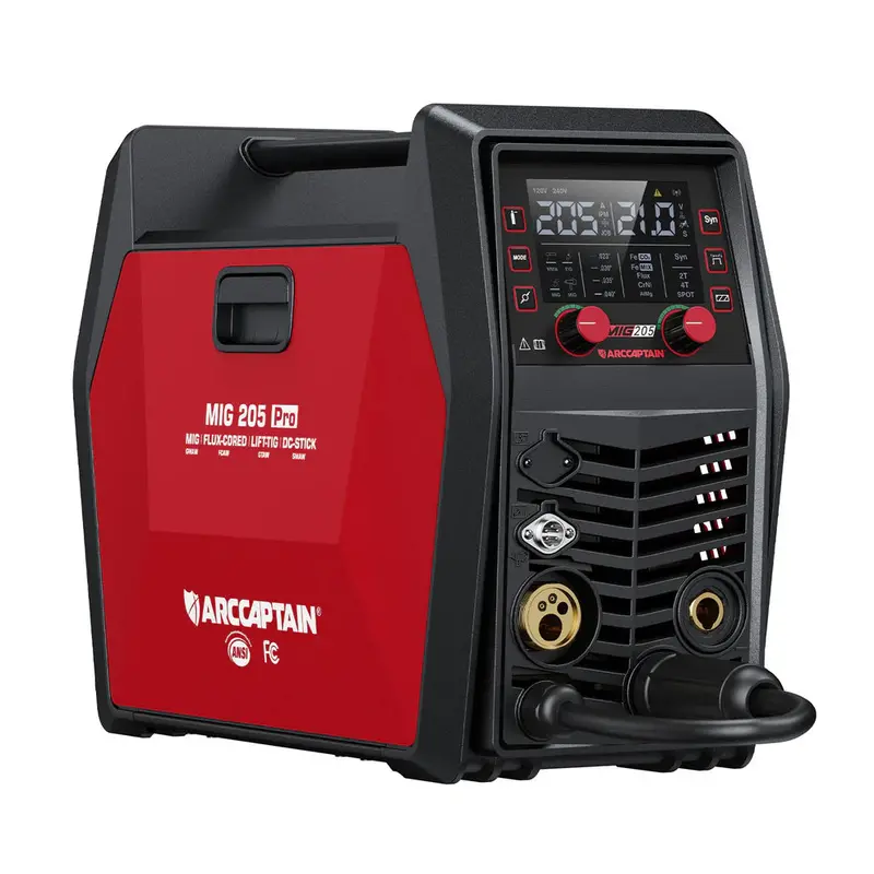 Arccaptain Mig205 Pro Multi-Process Welder – Gas Mig, Flux-Cored, And Stick Capability 1