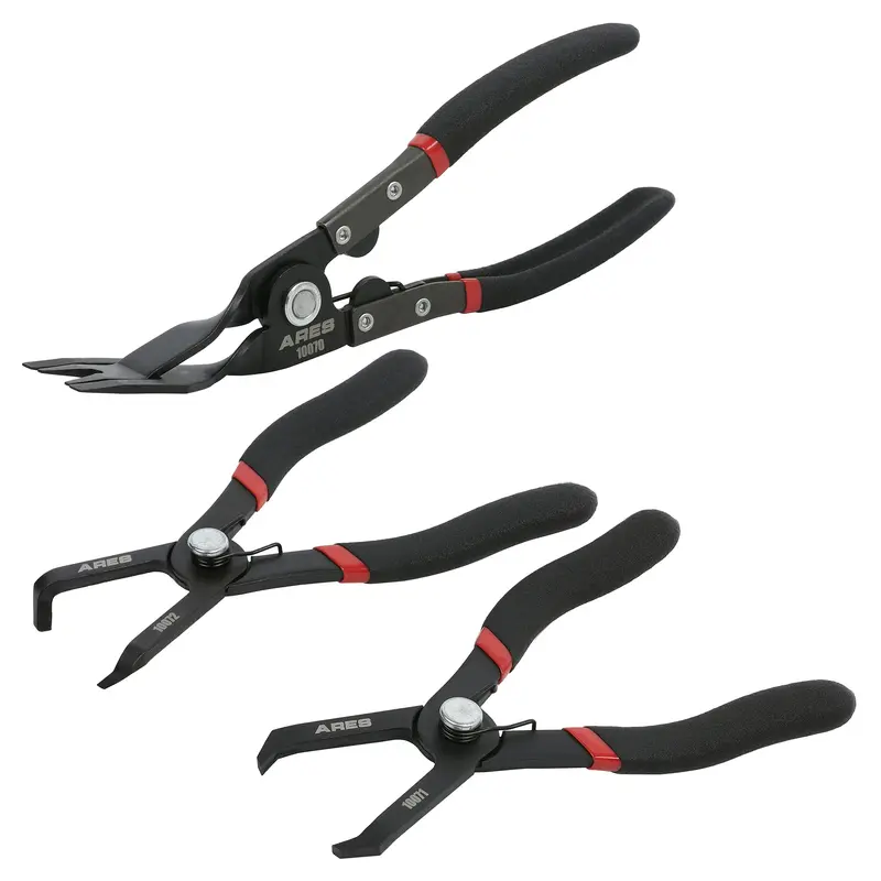 Ares 10074-2 3-Piece Trim Clip & Push Pin Removal Pliers Kit 1