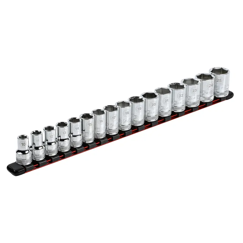 Ares 70203 1/2-Inch Drive Red Aluminum Socket Rail 1