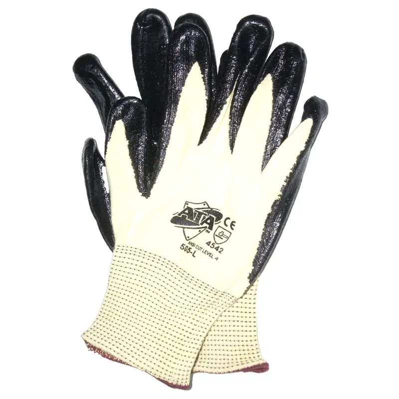 Ata Cut-Resistant Work Gloves – Level 4 Protection, Nitrile-Coated Palm 1