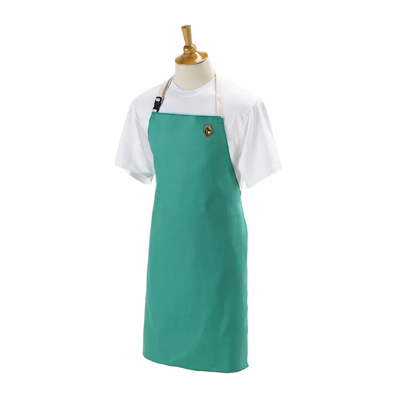 Black Stallion F2-36A Flame-Resistant Green Apron – 24" X 36", 12 Oz 1