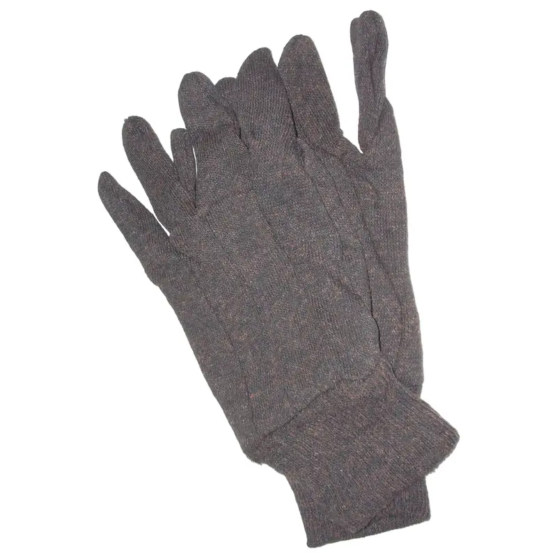 Brown Jersey Work Gloves – Medium-Weight, Large Pair 1