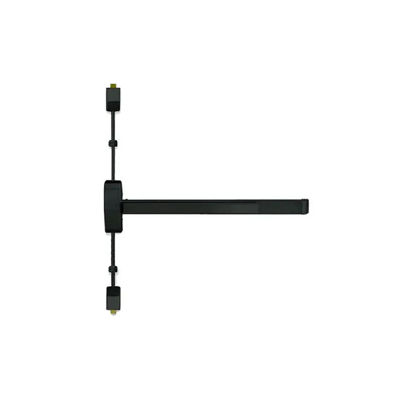 Cal-Royal A9860V3684 Surface-Mount Vertical Rod Exit Device – Left-Hand Reverse, 36" Door Width, Grade 1, Flat Black (622) 1