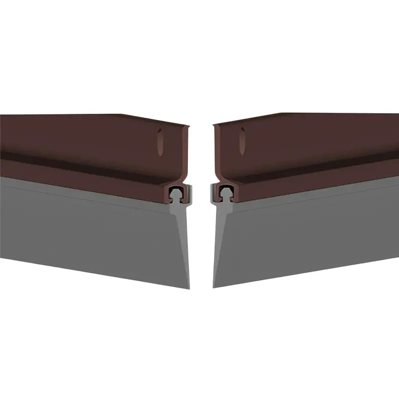 Cal-Royal Bts-103 Door Bottom Sweep – 48" Extruded Aluminum Retainer With Vinyl Insert, Dark Bronze Anodized (313), 2-Pack 1
