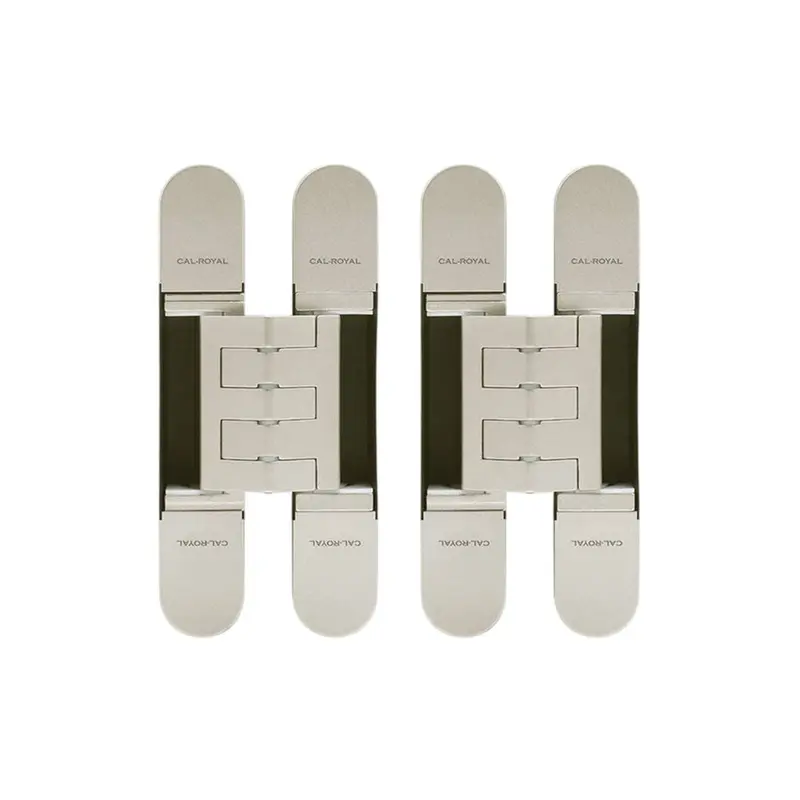 Cal-Royal Cr3D81 3D Adjustable Invisible Hinge – Us15 Satin Nickel (619), 2-Pack 1
