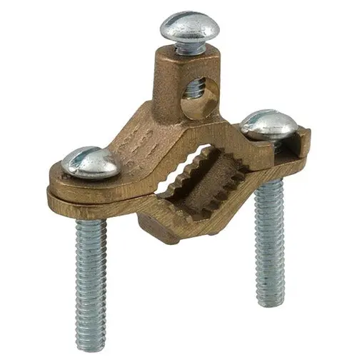 Cast Bronze Ground Rod Clamp For 2–10 Awg Wire And 1-1/4", 1-1/2", Or 2" Pipes 1