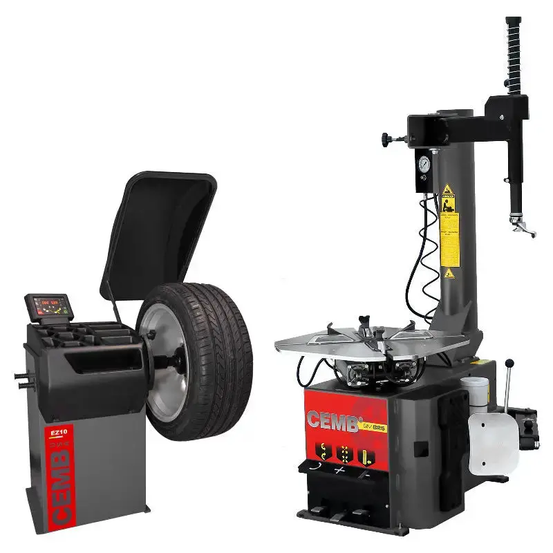 Cemb Ez10 Digital Balancer & Sm825 Pneumatic Tire Changer Combo System 1