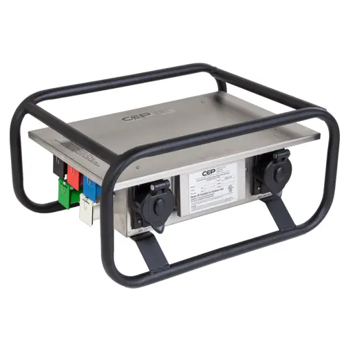 Cep 6606Gusf-34 Stainless Steel Spider Box – 200A 120/208V Cam-Lock Input, Four L21-20R Outputs 1