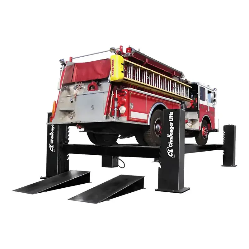 Challenger 44030E Heavy-Duty 4-Post Hydraulic Lift — 30,000 Lb Capacity, Extended Length, Black Finish 1