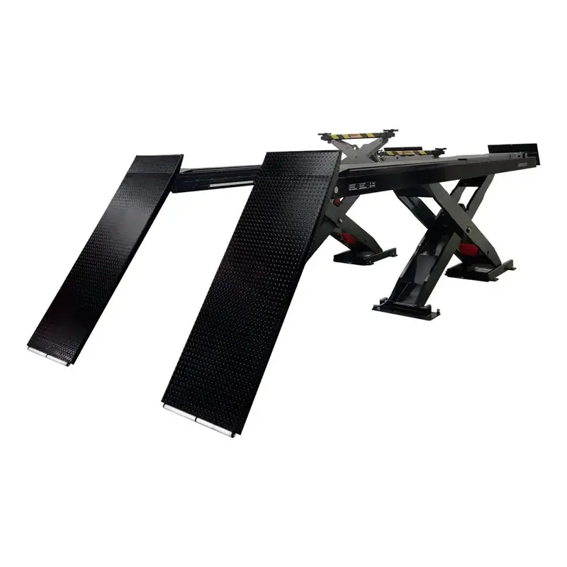 Challenger Sx14-Er 14,000-Lb Extended Scissor Lift For Alignment – Surface-Mount With Dual Rolling Jacks 1