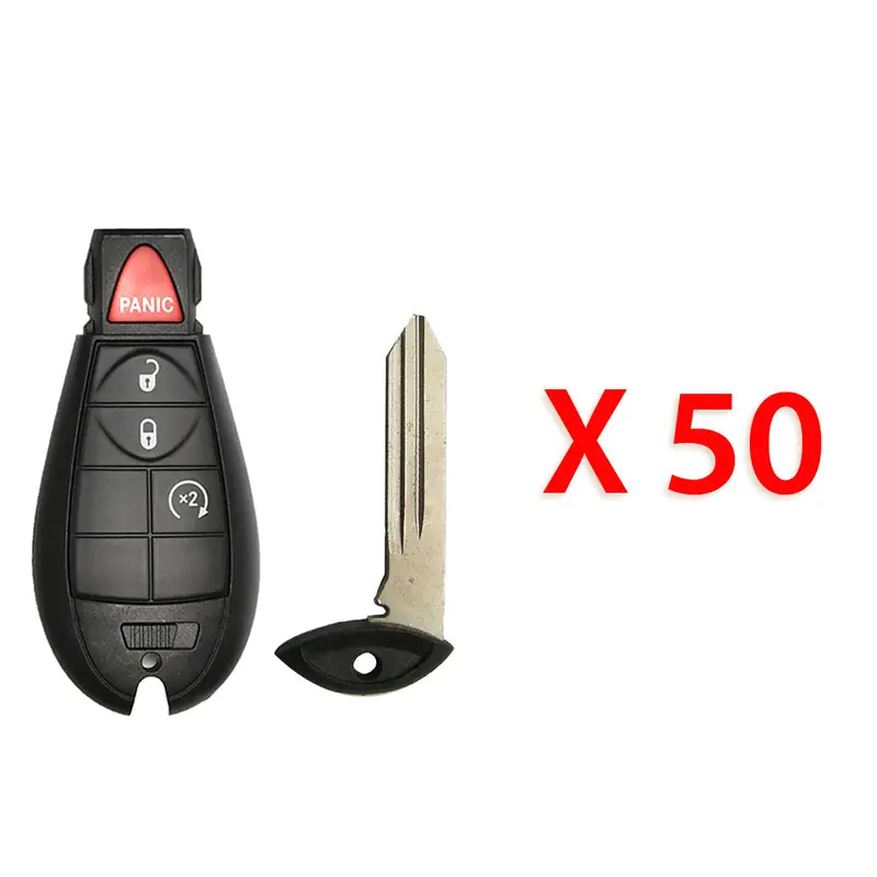 Chrysler, Dodge & Jeep Fobik Key Shell (4B) For Fcc# Iyz-C01C – 50-Pack 1