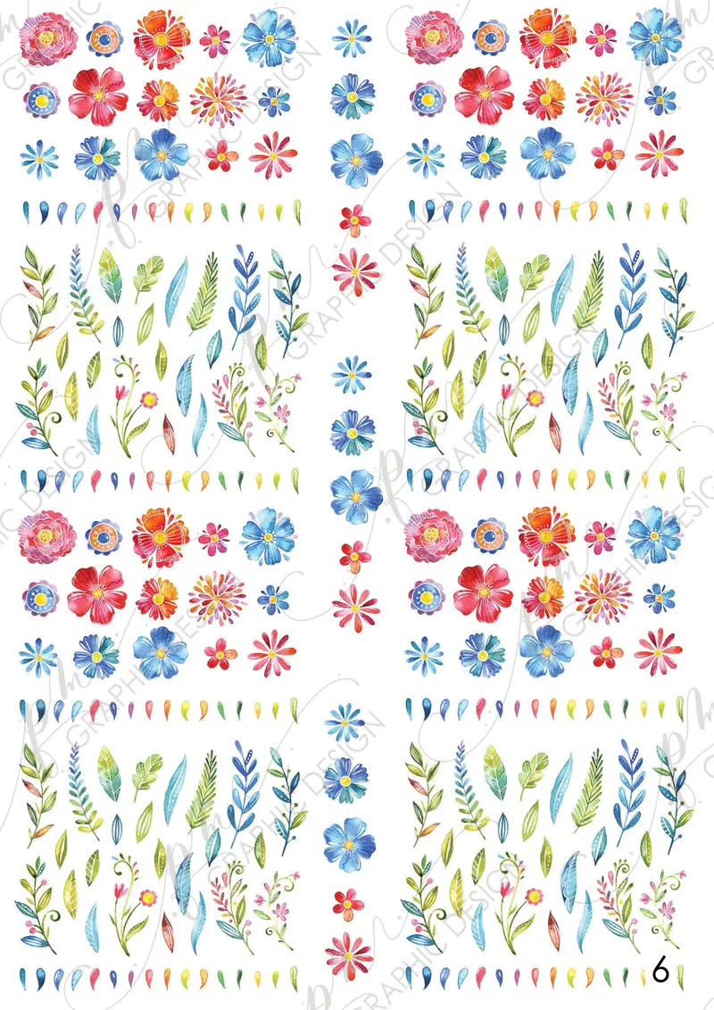 Contemporary Nail Decal Design - Pm06 1