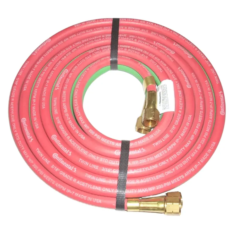 Continental 3/16" × 12' Grade R Twin Welding Hose – Made In Usa 1