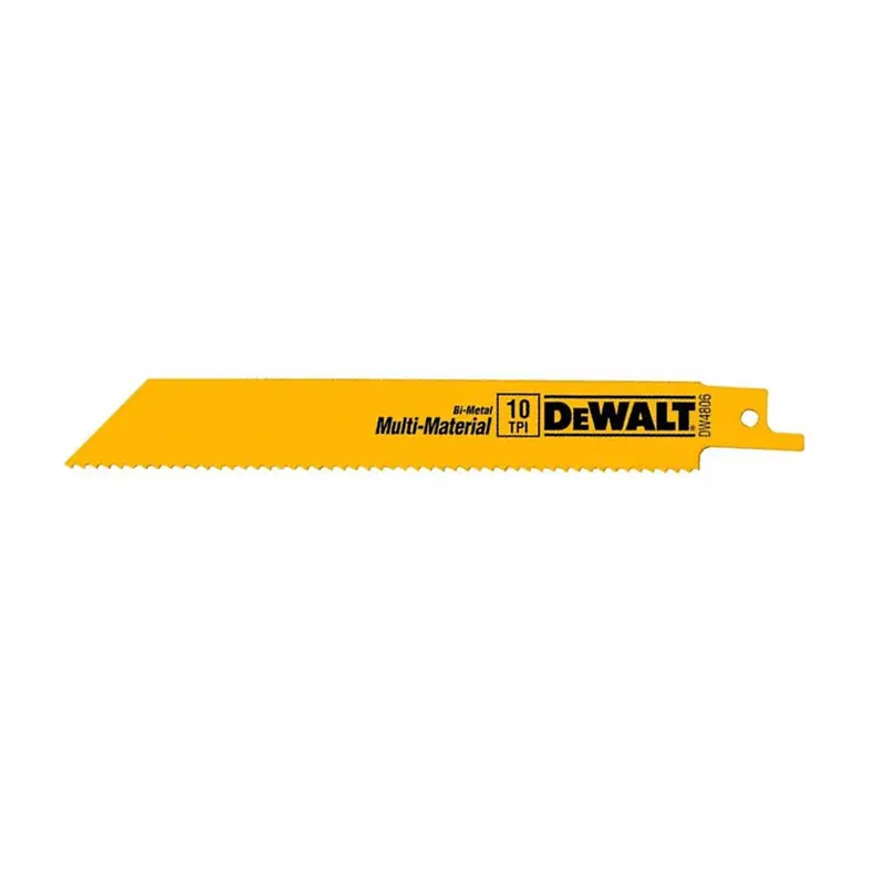 Dewalt Dw4806-2 Bi-Metal Reciprocating Saw Blades – 6", 10 Tpi Straight Back, 2-Pack 1