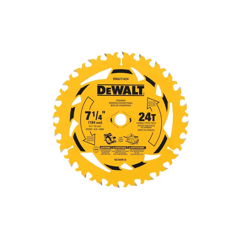 Dewalt Dwa271424 7-1/4" 24-Tooth Circular Saw Blade 1