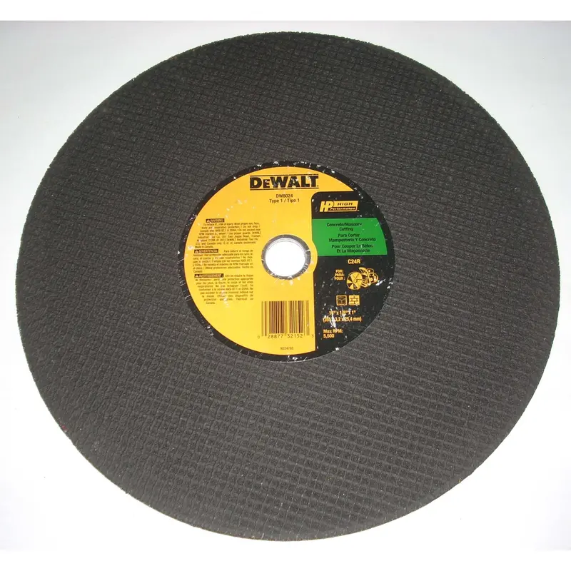 Dewalt Masonry Cutting Disc, 14" X 1/8" X 1", 10-Piece Bundle 1