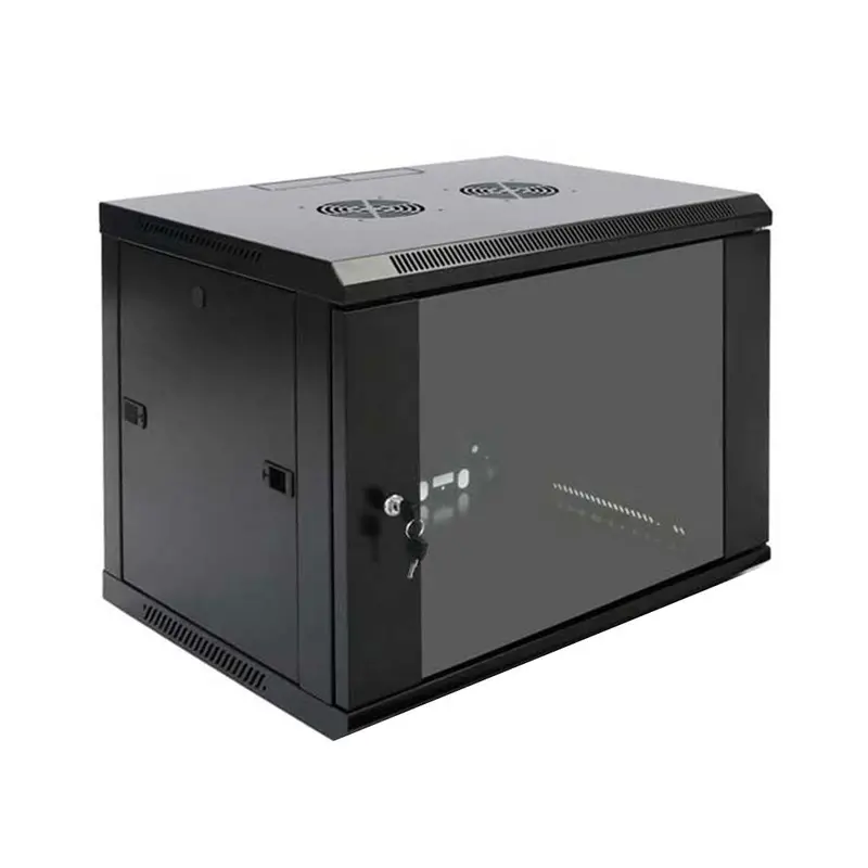 Dynotech 6U Wall-Mount Rack – Slim Profile With Tempered Glass Front Panel 1