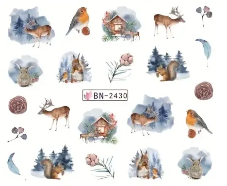 Festive Nail Decal Bn2430 1