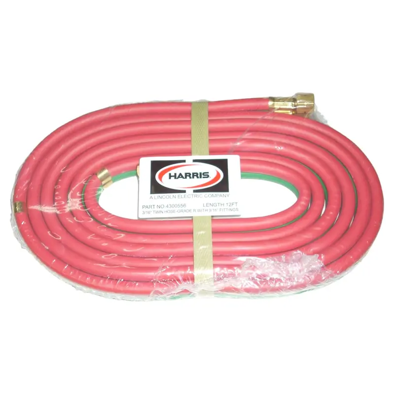 Harris 3/16" × 12' Grade R Twin Welding Hose Assembly 1