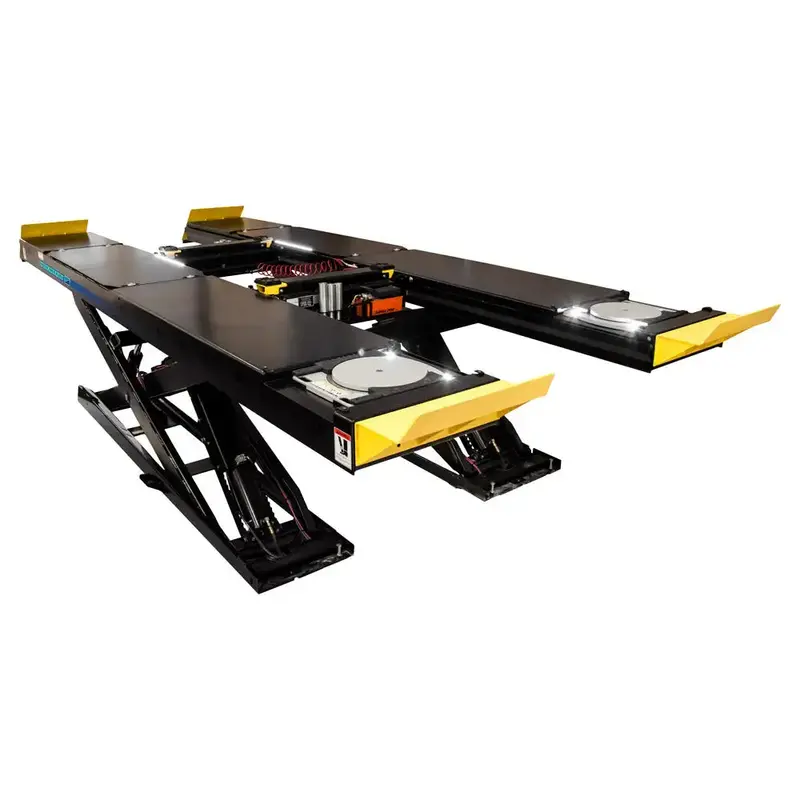 Hofmann Eelr783Apkg 14,000-Lb Short-Bay Scissor Alignment Lift – Includes Rolling Jacks, Locking Turntables & Air Kit 1