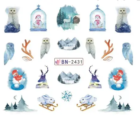 Holiday Nail Sticker Bn2431 1