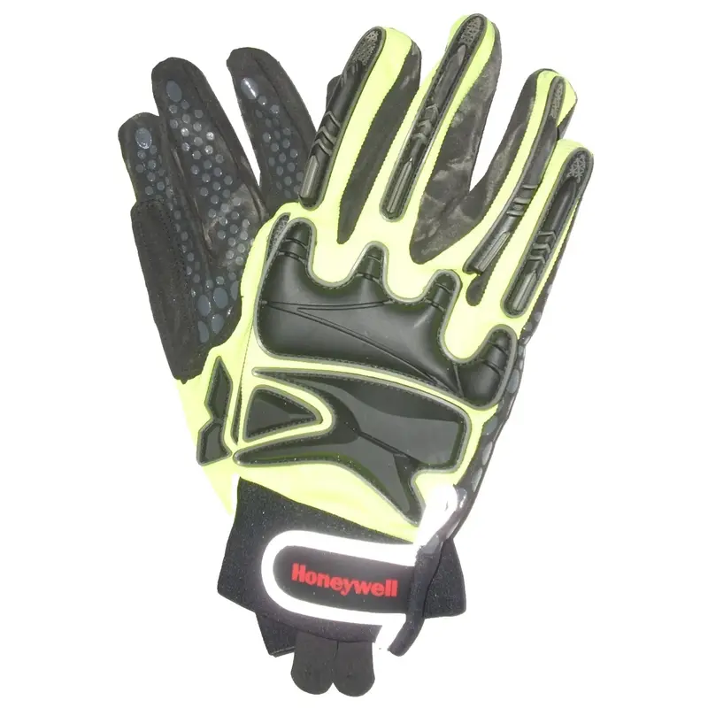 Honeywell Rig Dog 1000 Mechanic Gloves – Lime & Black, Padded Back, Medium 1