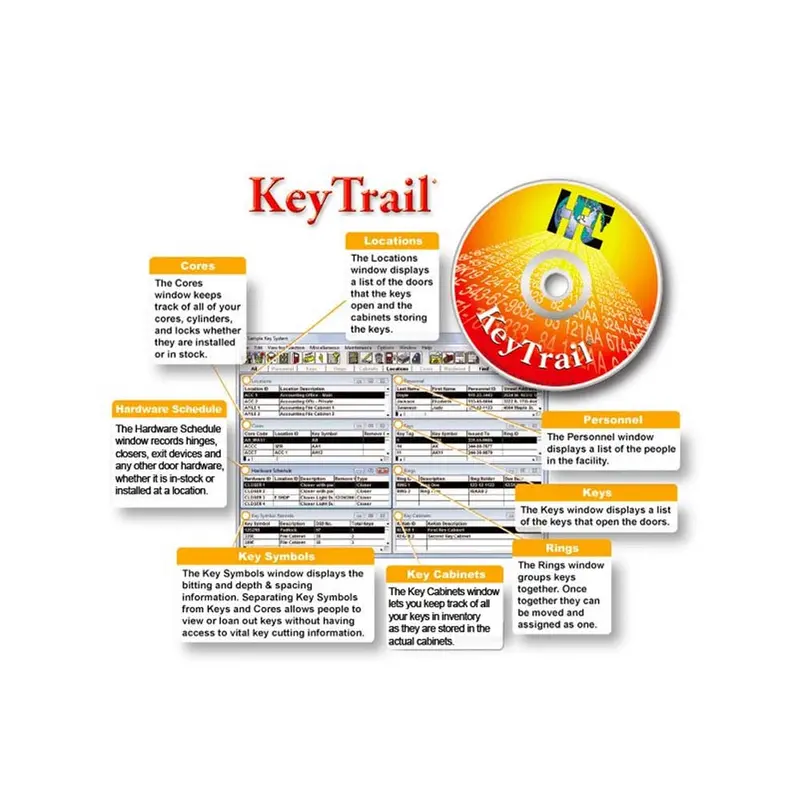 Hudson Lock Kt-Cd Keytrail Key Management Software Platform 1