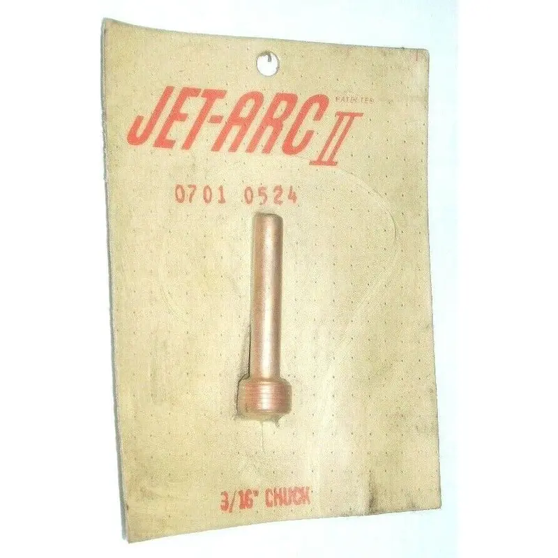 Jet Arc Ii 0701-0524 Hollow Copper Electrode Tip – 3/16" Threaded, 3/16" Chuck Size 1
